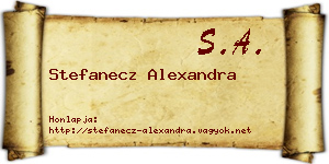Stefanecz Alexandra névjegykártya